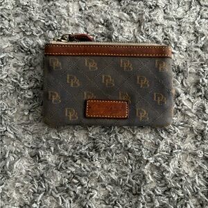 Dooney & Bourke Gray and Brown Monogram Pouch